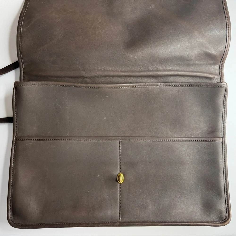 COACH Vintage Mahogany Brown Leather Top Handle Briefcase/Messenger Bag #7425 - Picture 10 of 15